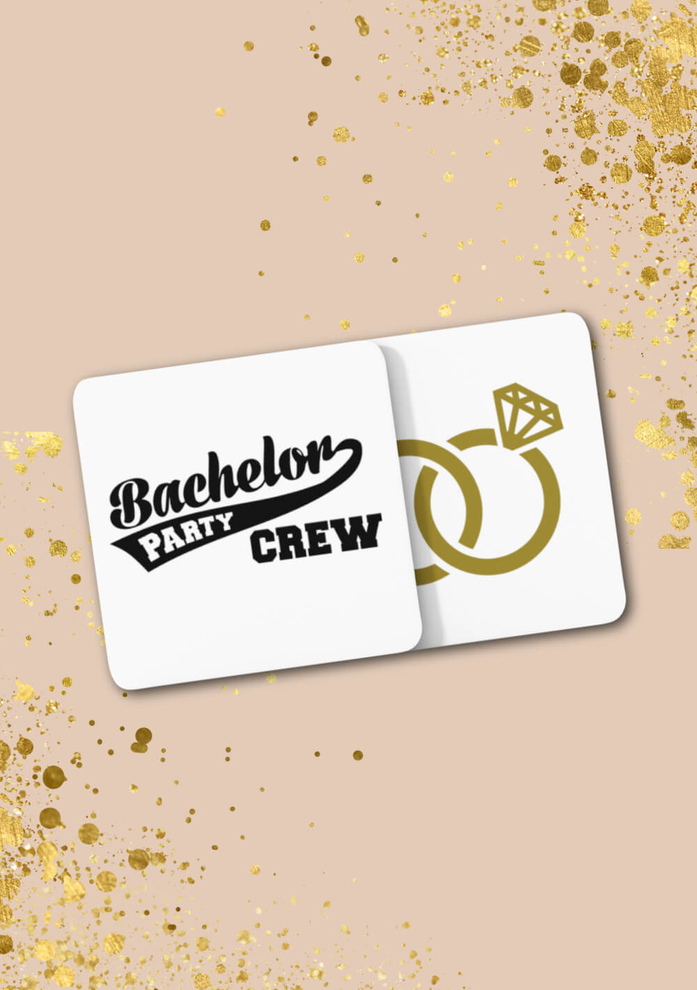 Untersetzer für die Bachelor Party – JGA Zubehör und Deko bedrucken