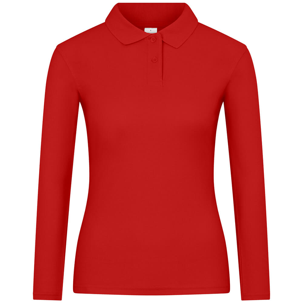 Frauen Langarm Piqué Poloshirt ID.001
