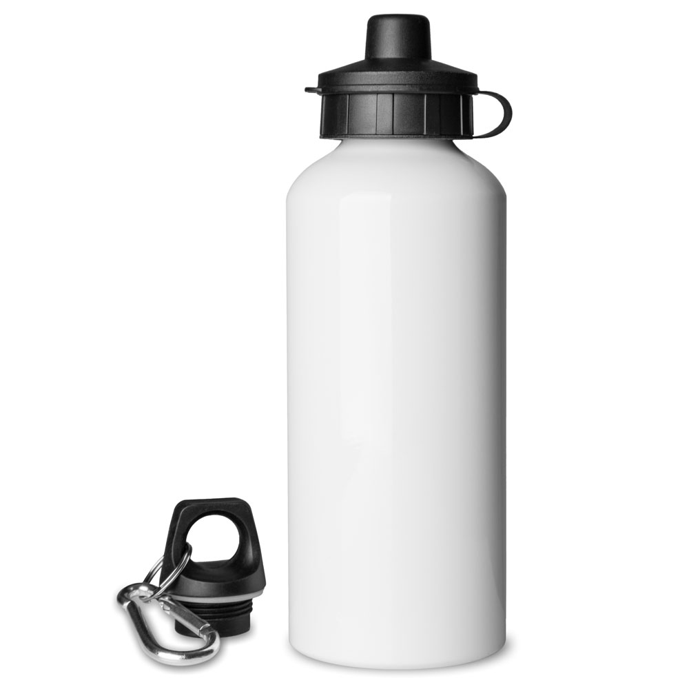 2 stück 600ml Aluminium Sublimation-Sportflasche Trinkflasche mit Karabinerhaken 