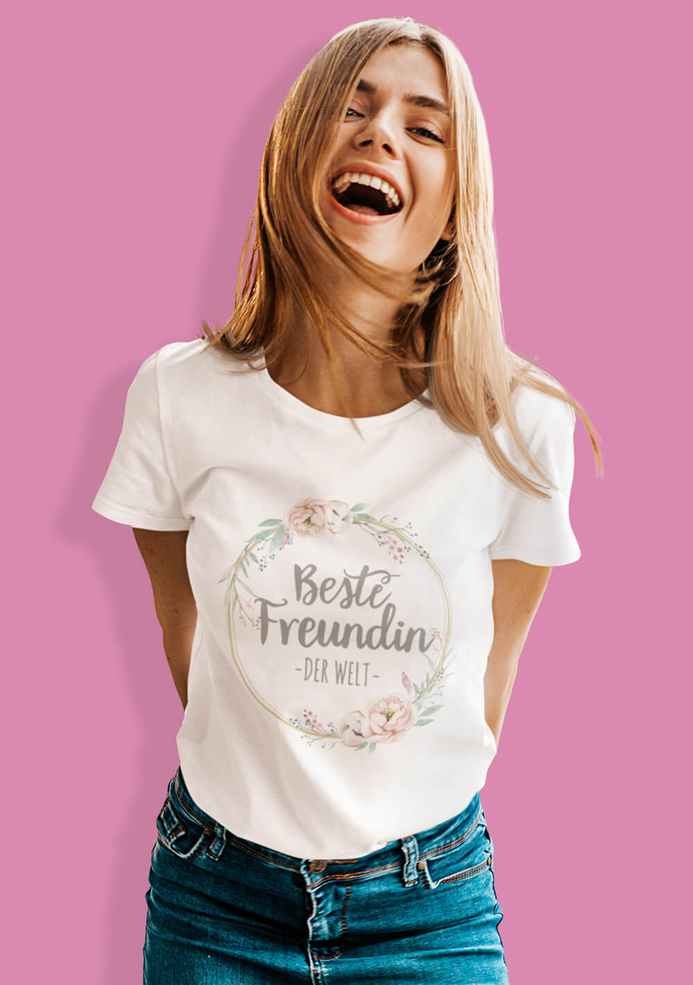 Bedrucktes T-Shirt Geschenk für die Freundin