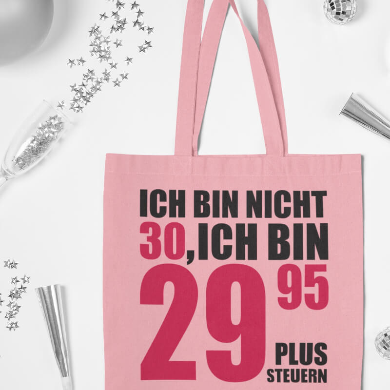 Baumwolltasche mit Geburtstags-Spruch