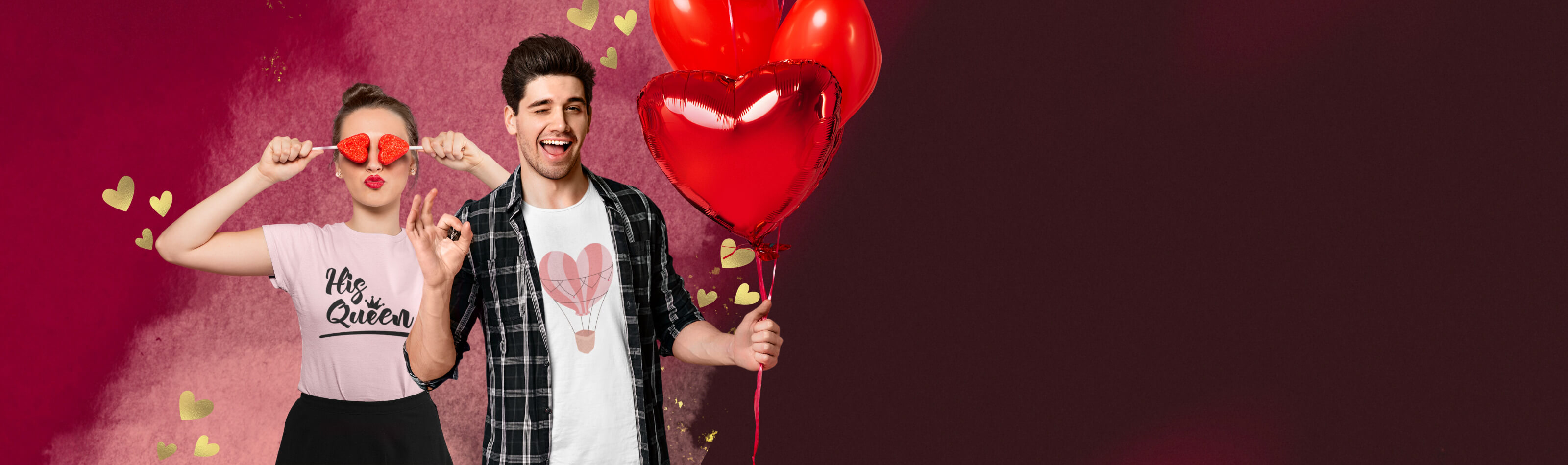 Individuelle T-Shirts gestalten zum Valentinstag