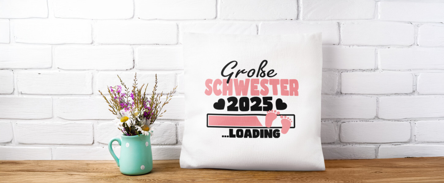 Kissen mit Spruch bedruckt
