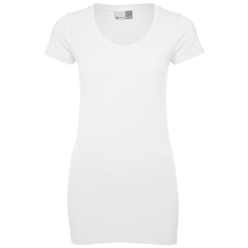 Frauen Slim Fit Longshirt mit V-Ausschnitt