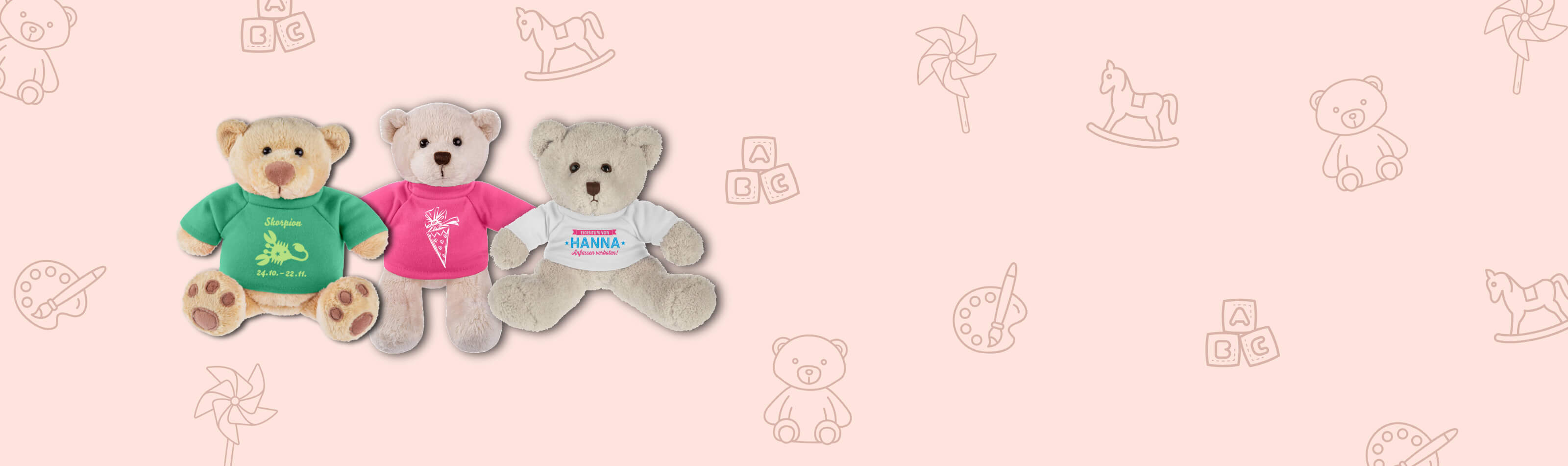 Gestalte Deinen Teddy Teddy mit Namen oder und Foto selbst gestalten und bedrucken