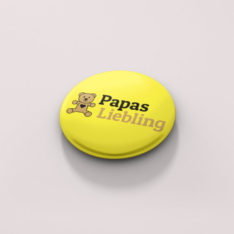 Button mit selbst gestaltetem Aufdruck