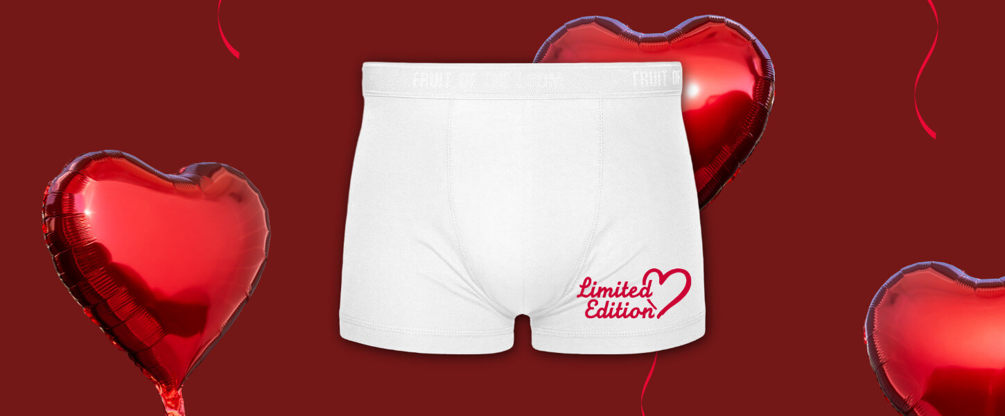 Bedruckte Boxershort zum Valentinstag
