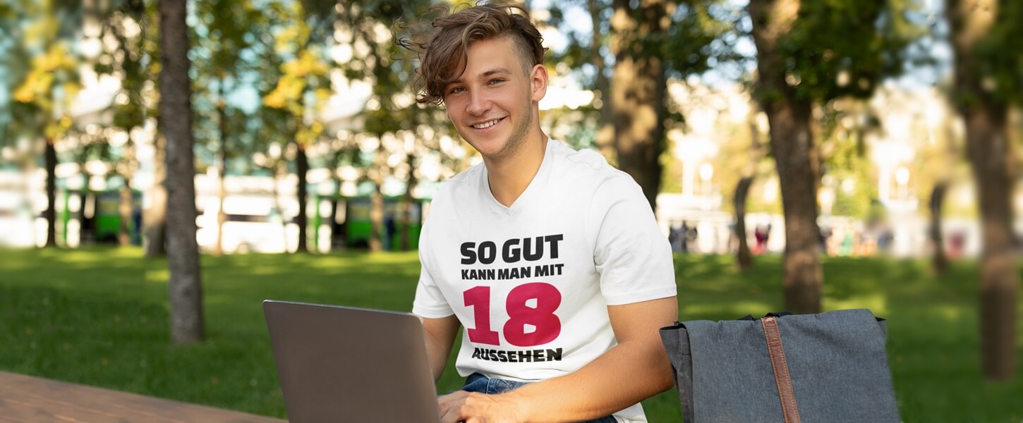 T-Shirt mit Motiv für 18. Geburtstag