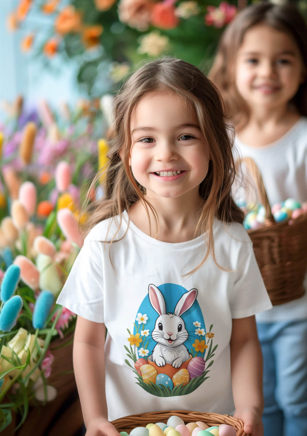 Kinder-T-Shirt mit Osterhasen und Eiern – Kinder T-Shirts zu Ostern gestalten